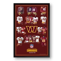 Washington Commanders 14" x 20" Uniform Heritage Framed Art Print