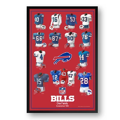 Buffalo Bills 14" x 20" Uniform Heritage Framed Art Print