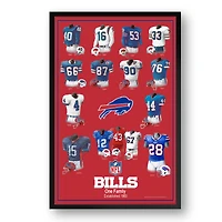 Buffalo Bills 14" x 20" Uniform Heritage Framed Art Print