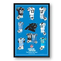 Carolina Panthers 14" x 20" Uniform Heritage Framed Art Print