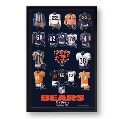 Chicago Bears 14" x 20" Uniform Heritage Framed Art Print