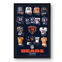 Chicago Bears 14" x 20" Uniform Heritage Framed Art Print