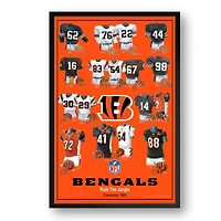 Cincinnati Bengals 14" x 20" Uniform Heritage Framed Art Print