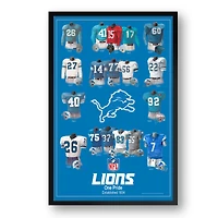 Detroit Lions 14" x 20" Uniform Heritage Framed Art Print