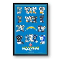 Los Angeles Chargers 14" x 20" Uniform Heritage Framed Art Print
