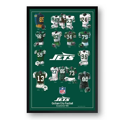 New York Jets 14" x 20" Uniform Heritage Framed Art Print