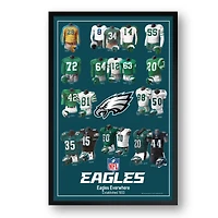 Philadelphia Eagles 14" x 20" Uniform Heritage Framed Art Print