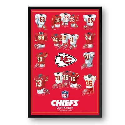 Kansas City Chiefs 27" x 39" Uniform Heritage Framed Art Print