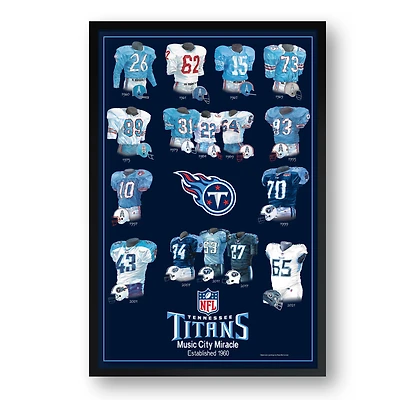 Tennessee Titans 27" x 39" Uniform Heritage Framed Art Print