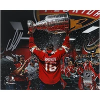 Aleksander Barkov Florida Panthers Autographed 2024 Stanley Cup Champions 8" x 10" Locker Room Raising Cup Photograph