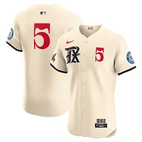 Men's Nike Corey Seager Cream Texas Rangers City Connect Elite Jersey