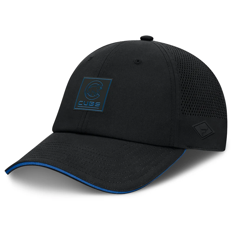 Men's Fanatics Black Chicago Cubs Level Up Driver Adjustable Hat