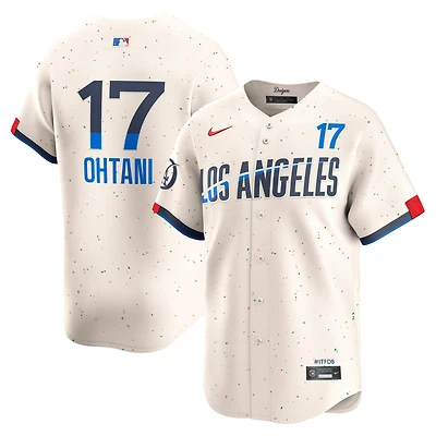 Men's Nike Shohei Ohtani Cream Los Angeles Dodgers City Connect Limited Jersey