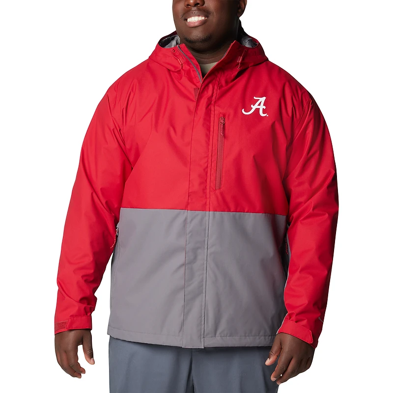 Men's Columbia  Crimson Alabama Crimson Tide Big & Tall Field Bound Omni-Tech™ Full-Zip Jacket
