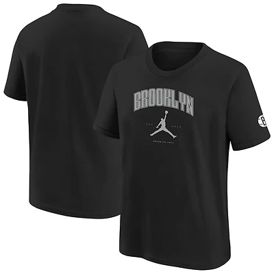 Youth Jordan Brand Black Brooklyn Nets Essential Cities T-Shirt