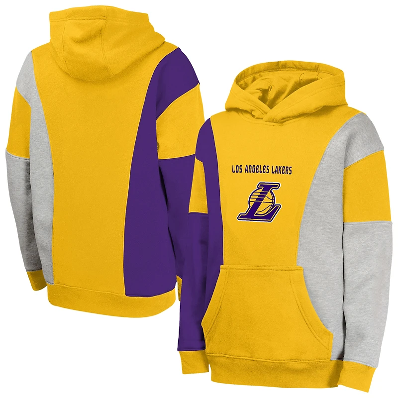 Youth  Gold Los Angeles Lakers Ace In the Hole Pullover Hoodie