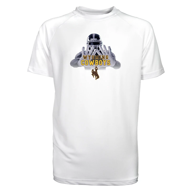 Youth Garb White Wyoming Cowboys Kevin Sun Shirt