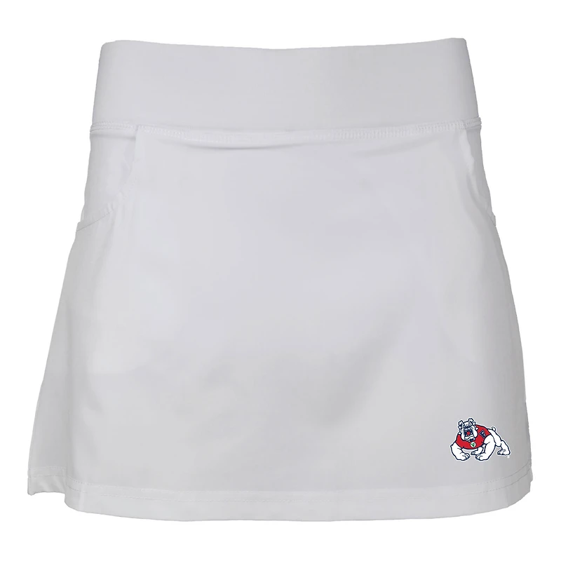 Girls Youth Garb White Fresno State Bulldogs Sara Skort