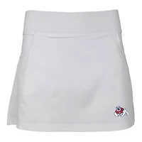 Girls Youth Garb White Fresno State Bulldogs Sara Skort