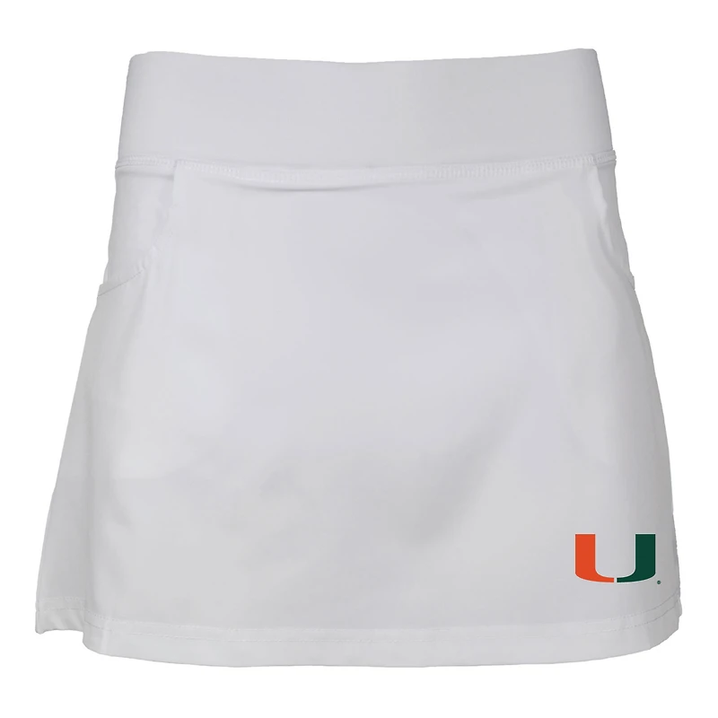 Girls Youth Garb White Miami Hurricanes Sara Skort