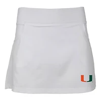 Girls Youth Garb White Miami Hurricanes Sara Skort