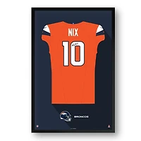 Bo Nix Denver Broncos Framed 14" x 20" Jersey Art Print