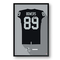 Brock Bowers Las Vegas Raiders Framed 14" x 20" Jersey Art Print