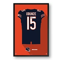 Rome Odunze Chicago Bears Framed 27" x 39" Jersey Art Print