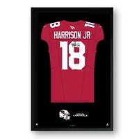 Marvin Harrison Jr. Arizona Cardinals Framed 27" x 39" Jersey Art Print