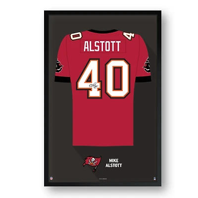 Mike Alstott Tampa Bay Buccaneers Framed 14" x 20" Retired Jersey Art Print