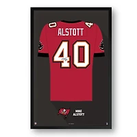 Mike Alstott Tampa Bay Buccaneers Framed 14" x 20" Retired Jersey Art Print