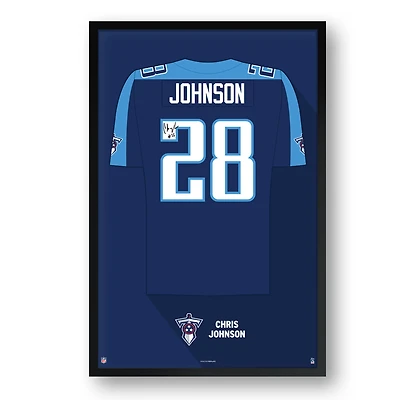 Chris Johnson Tennessee Titans Framed 14" x 20" Retired Jersey Art Print