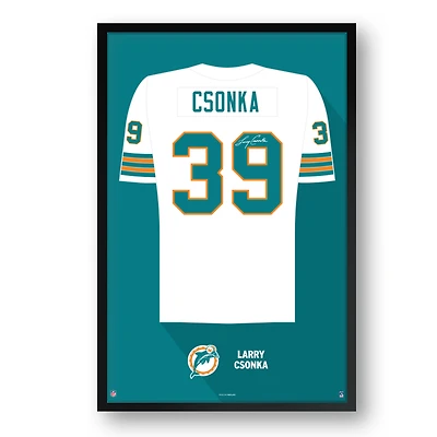 Larry Csonka Miami Dolphins Framed 14" x 20" Retired Jersey Art Print