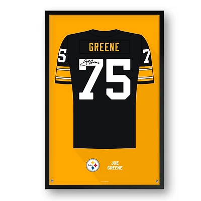 Joe Greene Pittsburgh Steelers Framed 14" x 20" Retired Jersey Art Print