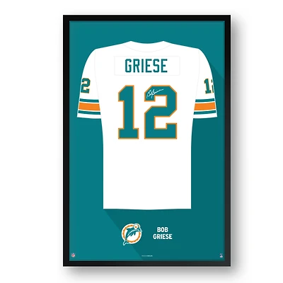 Bob Griese Miami Dolphins Framed 14" x 20" Retired Jersey Art Print