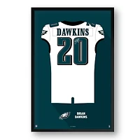 Brian Dawkins Philadelphia Eagles Framed 14" x 20" Retired Jersey Art Print