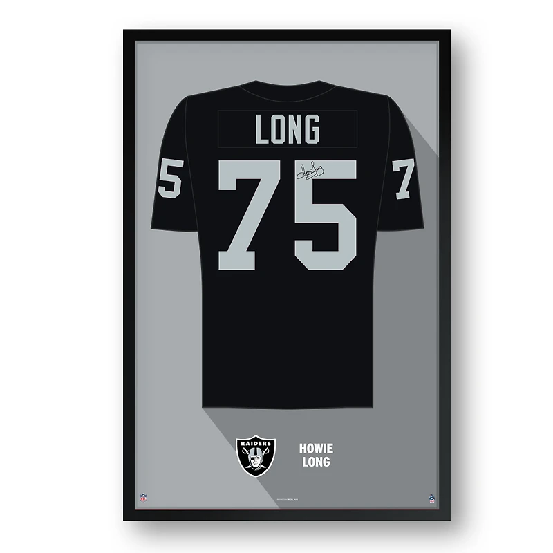 Howie Long Las Vegas Raiders Framed 14" x 20" Retired Jersey Art Print