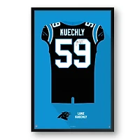 Luke Kuechly Carolina Panthers Framed 14" x 20" Retired Jersey Art Print