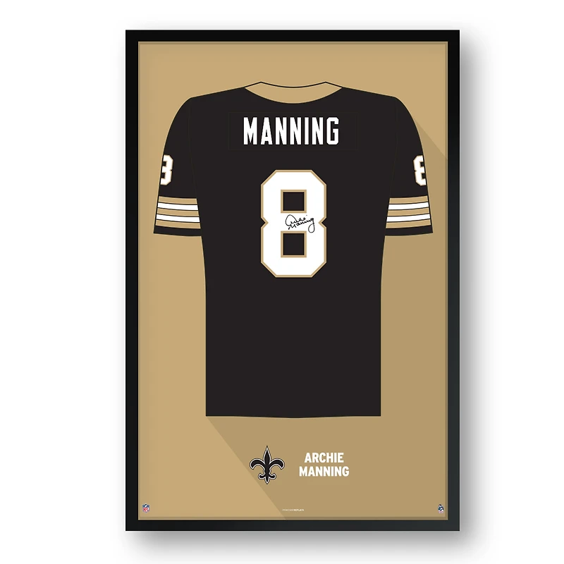 Archie Manning New Orleans Saints Framed 14" x 20" Retired Jersey Art Print