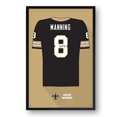 Archie Manning New Orleans Saints Framed 14" x 20" Retired Jersey Art Print