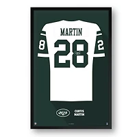 Curtis Martin New York Jets Framed 14" x 20" Retired Jersey Art Print
