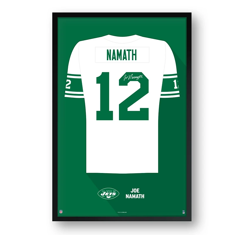 Joe Namath New York Jets Framed 14" x 20" Retired Jersey Art Print