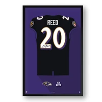 Ed Reed Baltimore Ravens Framed 14" x 20" Retired Jersey Art Print