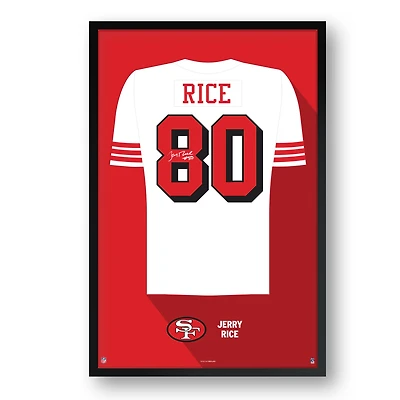 Jerry Rice San Francisco 49ers Framed 14" x 20" Retired Jersey Art Print