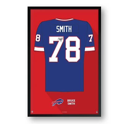 Bruce Smith Buffalo Bills Framed 14" x 20" Retired Jersey Art Print