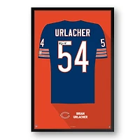 Brian Urlacher Chicago Bears Framed 14" x 20" Retired Jersey Art Print
