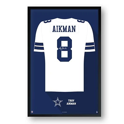 Troy Aikman Dallas Cowboys Framed 27" x 39" Retired Jersey Art Print