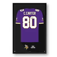 Cris Carter Minnesota Vikings Framed 27" x 39" Retired Jersey Art Print