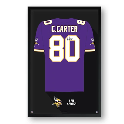 Cris Carter Minnesota Vikings Framed 27" x 39" Retired Jersey Art Print