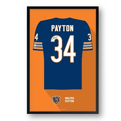 Walter Payton Chicago Bears Framed 27" x 39" Retired Jersey Art Print